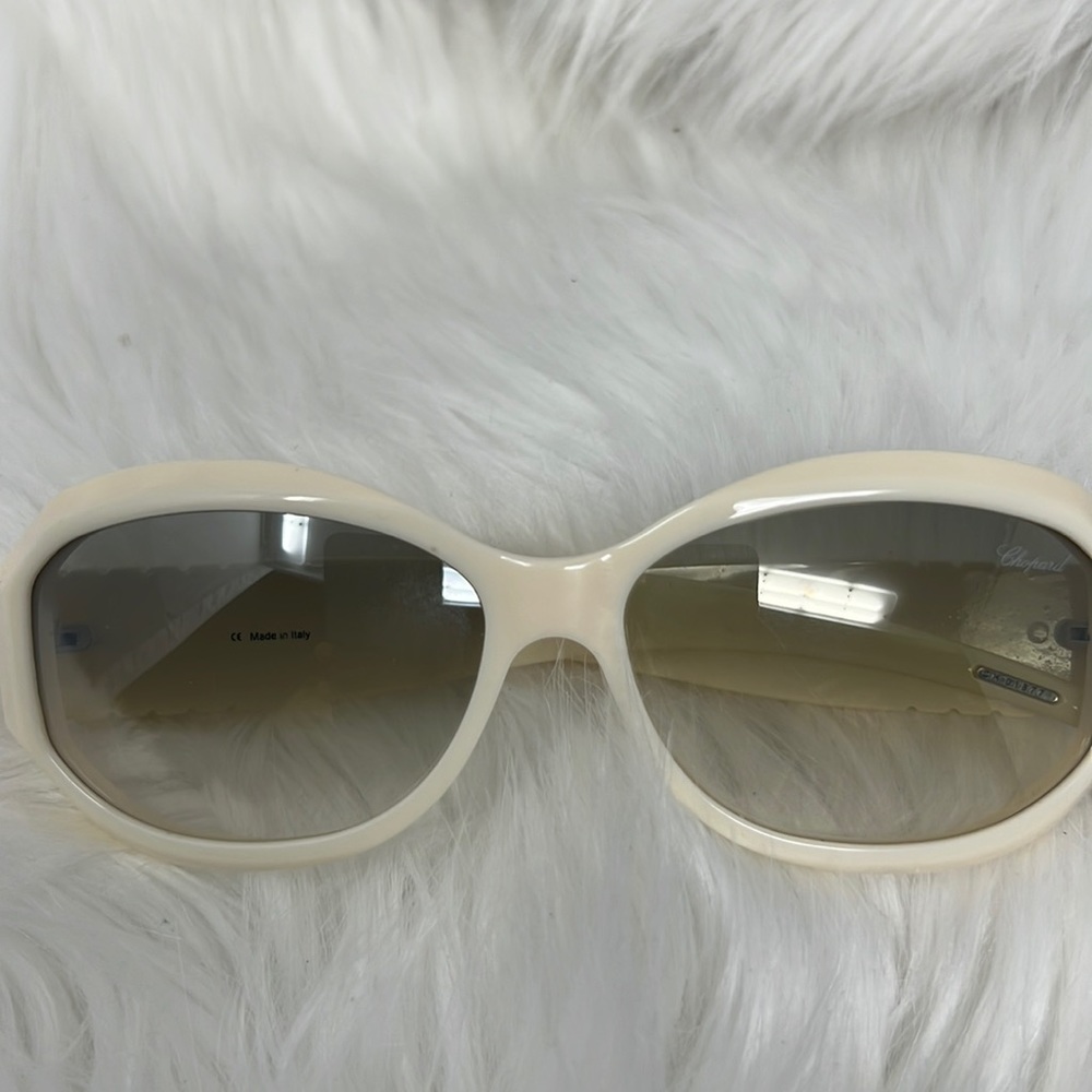 Chopard SCH 006 702 Rectangle Sunglasses Cream Made In Italy